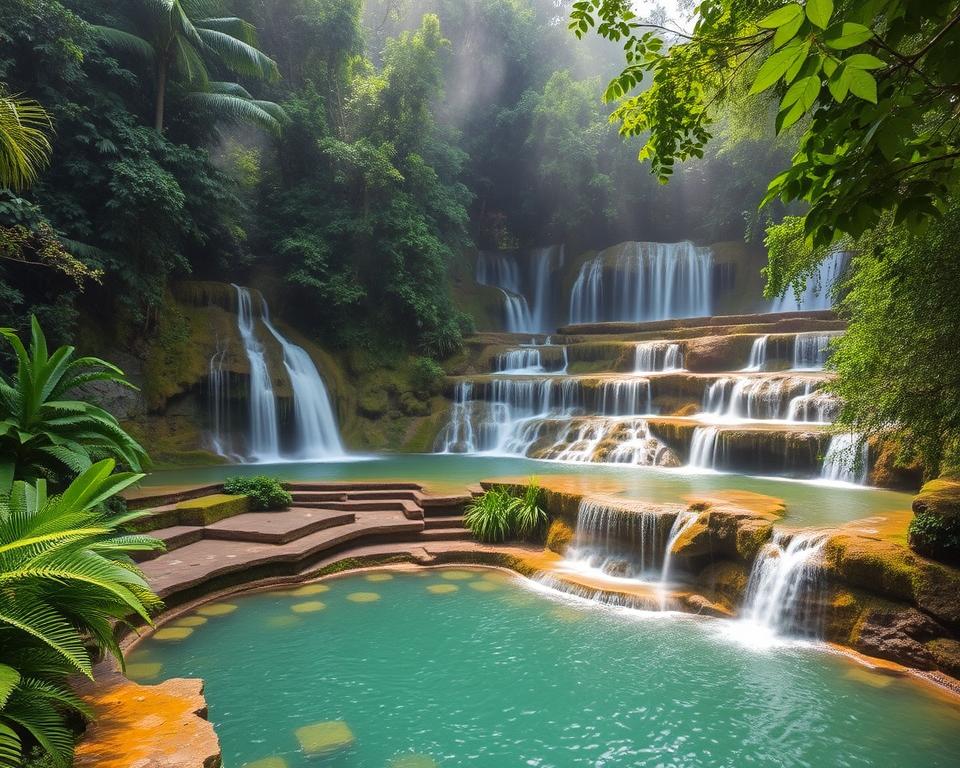 laos waterfalls luang prabang